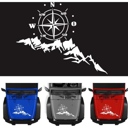 Car Sticker Reflective Mountain Tree Vehicle Decal Off-road Caravan Caravan Car Styling Decoration Accessories