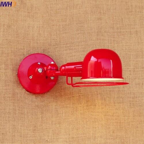 IWHD RED Modern LED Wall Light Fxitures Wandlamp Bedroom Indoor Lighting Rotate Arm Wall Lamp LED Sconce Apliques Pared