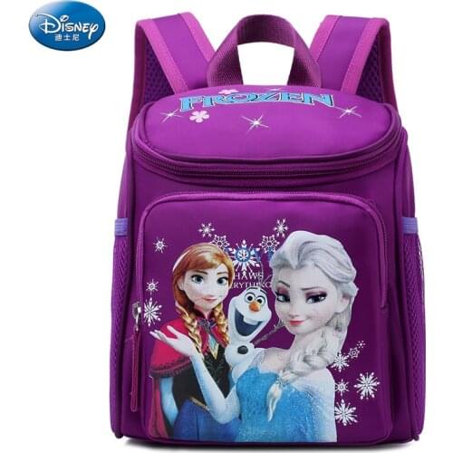 NEW Disney girls frozen elsa anna Snow Queen princess Plush Backpacks kids disney School Bag Breathable backpack