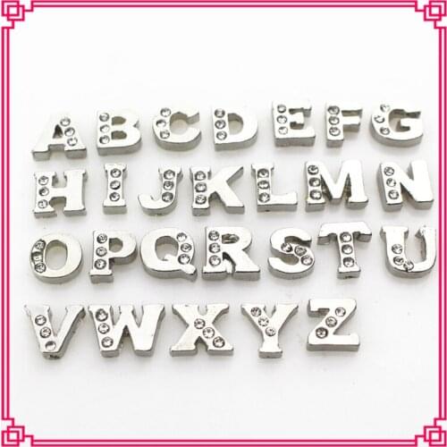 Wholesale 130pcs/lot Crystal Mix 26 Alphabet A-Z letters Floating Charms Living Glass Memory Lockets DIY Jewelry Charms