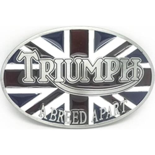 Wholesale zinc alloy Western Cowboy buckleOval British flag with Triumph metal belt buckle for 4 cm belt accessories