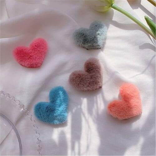 Autumn And Winter Plush Hairpins Cute Love Color Korean Style Clip Headdress