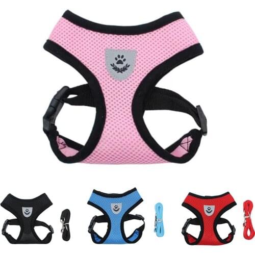 Dogs Cat Harness And Leash Set For Small Medium French Bulldog Antiescape Lead Leash Pet Accessories Puppy Kittens Supplies