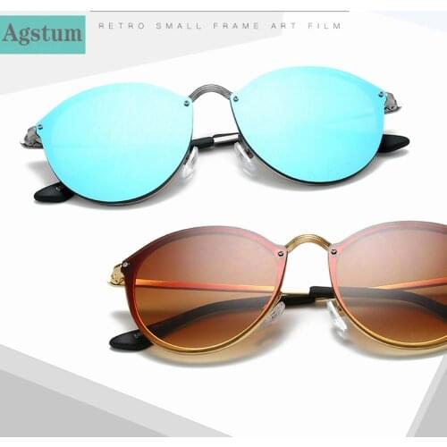 Retro Classic Vintage Round Sunglasses Women Brand Designer Sun Glasses Men Metal Frame Pink lens Eyewear Driving