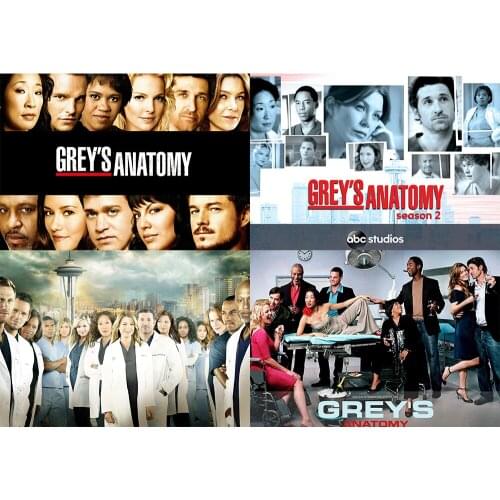 Greys Anatomy Poster Clear Image Wall Stickers Home Decoration High Quality Prints White Coated Paper home art Brand