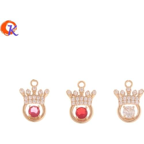 Cordial Design 50Pcs 10*14MM CZ Pendant/Earrings Connectors/Jewelry Accessories/Hand Made/Earring Findings/DIY Making/Charms