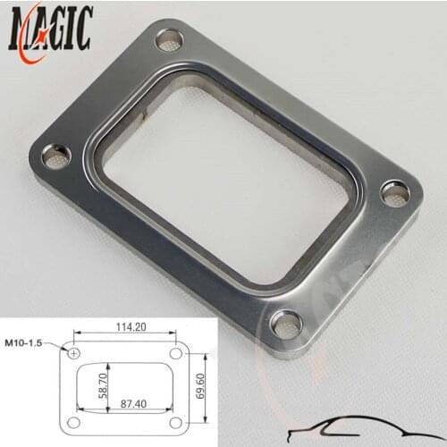 T6 GT5533R GT5541R GT6041 Stainless Steel M10 X 1.5 Turbo Inlet Flange + Gasket