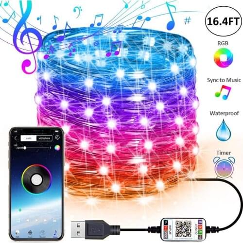 UMLX LED String Lights With Transparent Wire