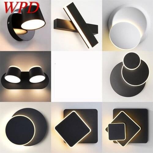 WPD Modern Wall Lamp Fixture Rotating Bedside LED Wall Light Indoor Creative Decoration For Home Bedroom Living Room Dining