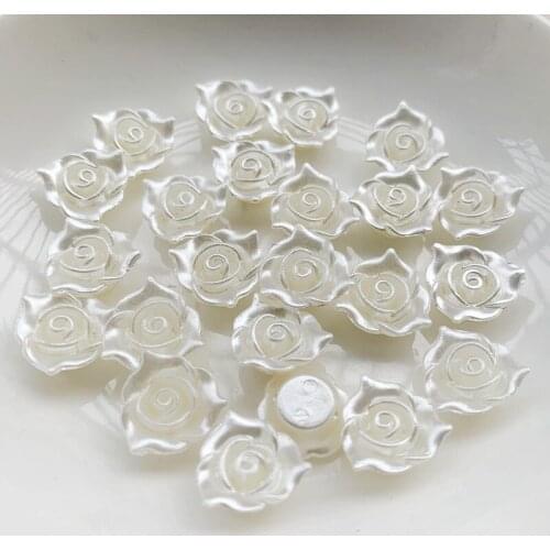 100pcs 12mm Flat Back ABS Flower Scrapbook DIY Fine Decoration For Clothes craft -HS47