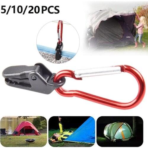 5/10/20Pcs Carabiner Snap Clip Camping Hiking Hook Backpack Tactical Buckle Clip Spring Snap Hook Outdoor Portable Securing Clip