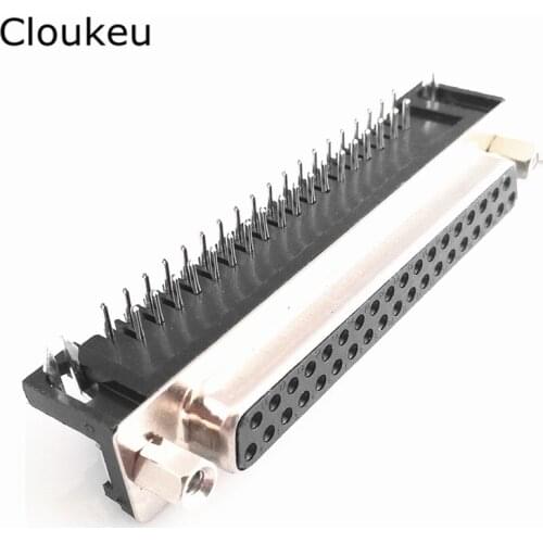 5Pcs DR37 hole Female Bending Pin 90DEG connector DB37F serial port adapter