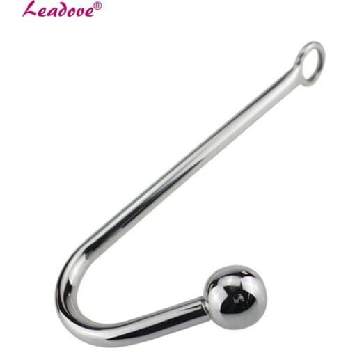 Stainless Steel 30*250mm Anal Hook Metal Butt Plug with Ball Anal Plug Anal Dilator Gay Sex Toys for Men and Women GS0163