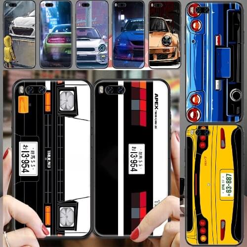 JDM Japanese domestic market Car Phone case For Xiaomi Mi Max Note 3 A2 A3 8 9 9T 10 Lite Pro Ultra black art funda silicone