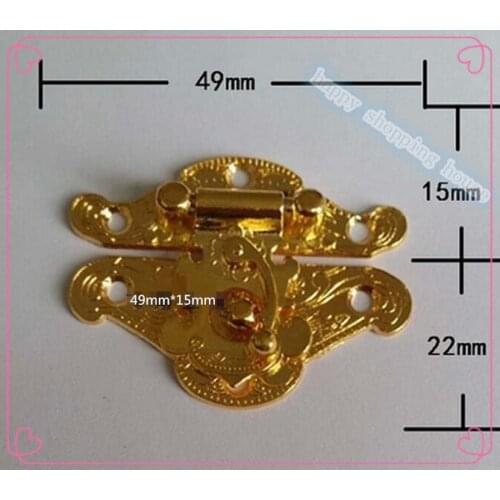 Hardware Packing box parts small wooden box buckle Zinc alloy jewelry box hasps locks accessories antique buckles