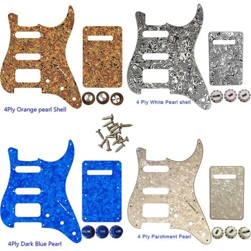 Guitar Parts-For US 72'11 Screw Hole Standard St Deluxe Humbucker Hss Guitar Pickguard & Back Plate Scratch Plate & Control Knob