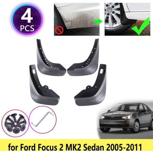 For Ford Focus 2 MK2 MK2.5 Saloon Sedan 2005 2006 2007 2008 2009 2010 2011 Mudguards Mudflap Fender Guards Splash Accessories