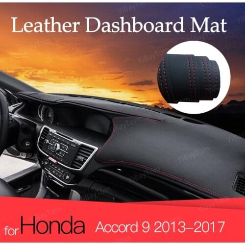 For Honda Accord 2013 2014 2015 2016 2017 G9 Suede Leather Dashmat Dashboard Cover Pad Dash Mat Carpet Car-styling Accessories