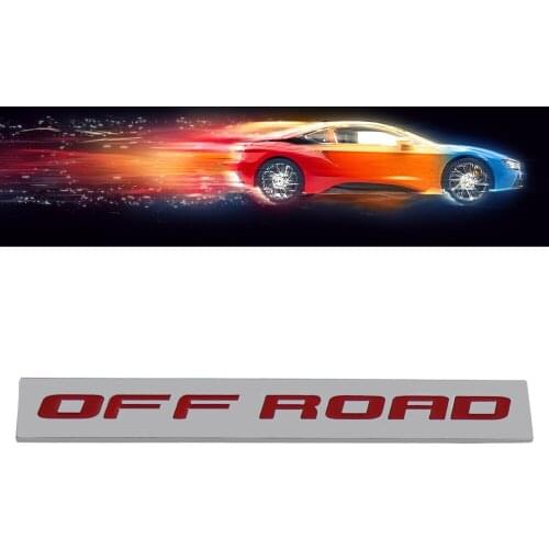 Chrome Red OFF ROAD Engine for Fender Trunk Lid Emblem Decal Badge Sticker