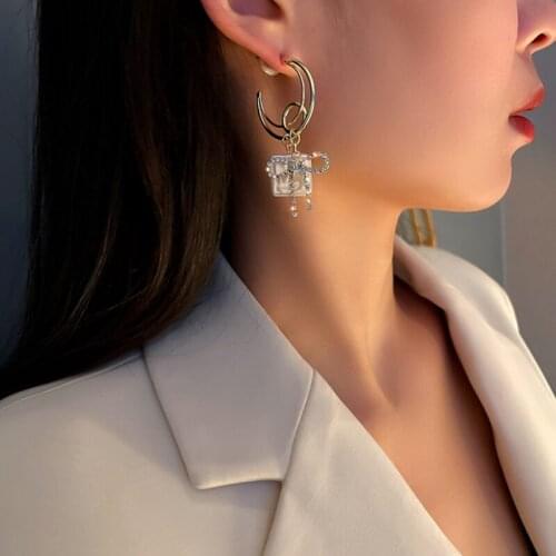 Summer new personality creative bow knot gem pendant earrings luxury fashion rest that party female earrings holiday gifts