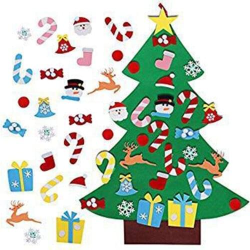 2020 Hot Christmas Decoration Childrens Handmade Diy Three-dimensional Felt Cloth Christmas Tree Christmas Tree Hanging