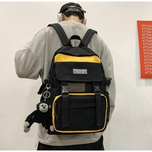 Fashion Korean waterproof nylon schoolbag new trend kawaii backpack large capacity travel bag girl cute school wind backpack