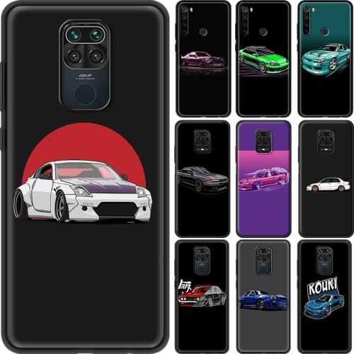 Cartoon JDM Drift Car Cat Thin Soft TPU Cover for Redmi Note 9 9S 8 8T 7 Pro 8A 7A Note 10 Pro MAX Case 9A 9C Phone Coque Case