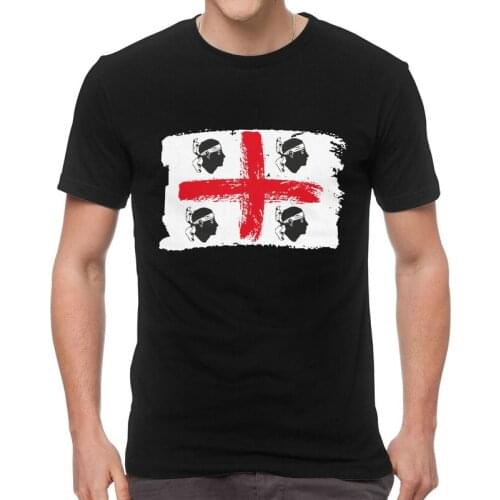 Male Sardinia Sardegna Flag Italy T-Shirt Funny Italian Pride Tshirt Short Sleeve Hip Hop T Shirt Cotton Tee Merch