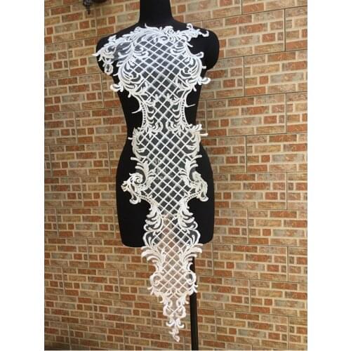 Ultra Large Transparent Sequin Embroidery Patch Applique Flowers DIY Lace Wedding Dress Fashion Decorative Lace Fabric