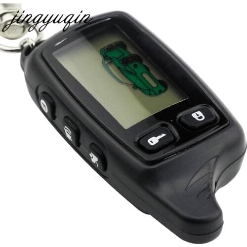 Jingyuqin Russian 9010 LCD Remote Controller For Tomahawk TW9010 Two Way Car Alarm System keychain Fob
