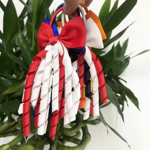 Korean Fashion Cute Bowknot Elastic Hair Bands For Girls Trendy Sweet Cheerleaders Tassel Hair Ropes Hair Tie Hair Accessories