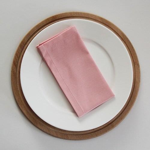 Ilanura Powder Pink 12 PCS Napkins Cotton Fabric Napkin Table Dinner Napkins Special Day Hand Made 30 CM X 30 CM