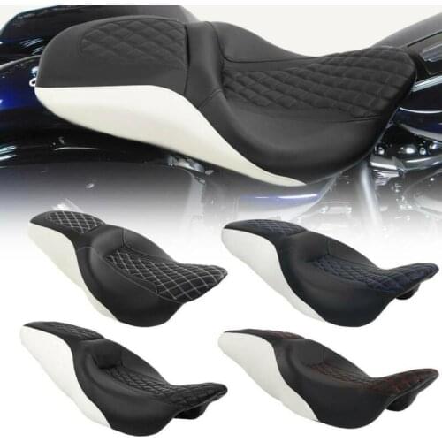 7 Styles Motorcycle Driver Rider Passenger Seat For Harley Touring Tri Glide 2009-2020 Road King Electra Street Glide Models