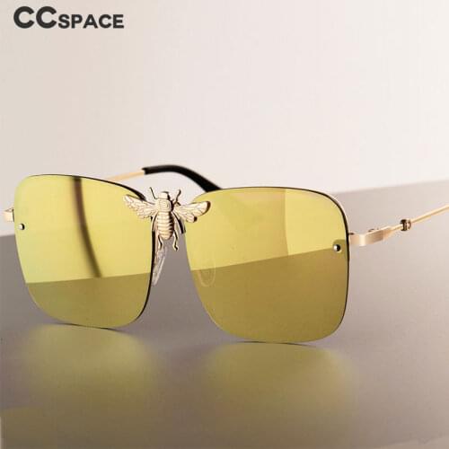 Bee Luxury Sunglasses Men Women Metal Fashion Shades UV400 Vintage Glasses A51007