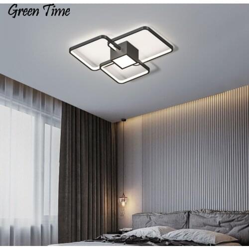 Modern Led Home Lights Ceiling Lamp For Bedroom Living room Dining room Black Gold Lustre Luminaires Led Ceiling Light 110V 220V