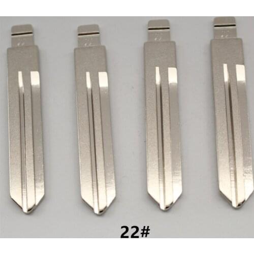 VVDI OEM 10Pcs 22# Metal Uncut Flip KD Remote Key Blade For Nissan A33/Tiida/Sunny Mid Slot