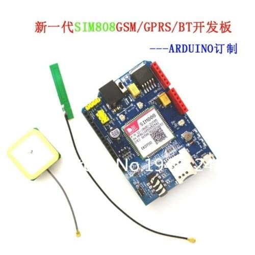 High Quality SIM808 GPRS/GSM+GPS Shield 2 in 1 Shield GSM GPRS GPS Development Board SIM808 Module Free Shipping