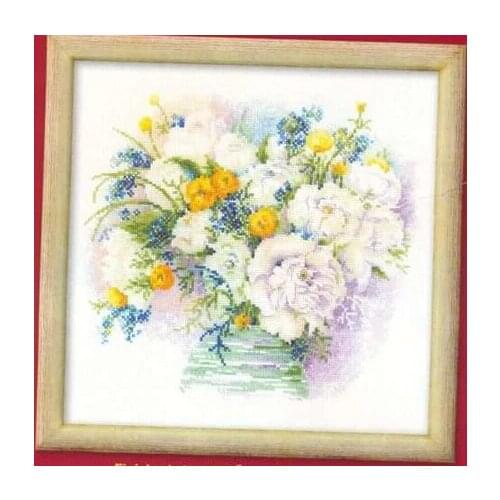 Top Quality Beautiful Hot Sell Counted Cross Stitch Kit Watercolor Peonies Peony Flower Flowers riolis 1070