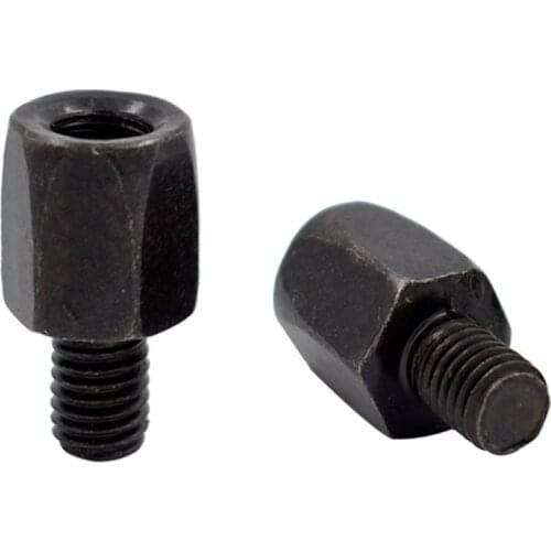 1pcs Black Motorcycle Mirror Adapters M10 10MM M8 8MM Conversion Bolt Clockwise Anti-clock Right Left hand thread Changing Screw
