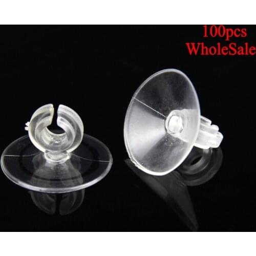 100 PCS Aquarium Fish Tank Suction Cup Sucker Holders For Air Line Tube Hose Pump 4/ 5mm