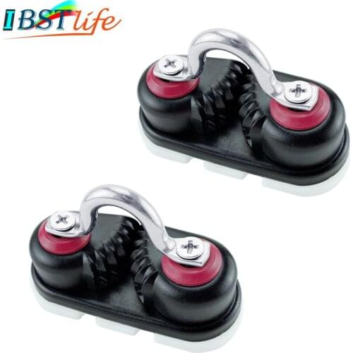 2X Anodized Aluminium Cam Cleat with Leading Ring Boat Rope cleat Matic Fairlead Marine Sailboat Kayak Dinghy Pilates Accessory