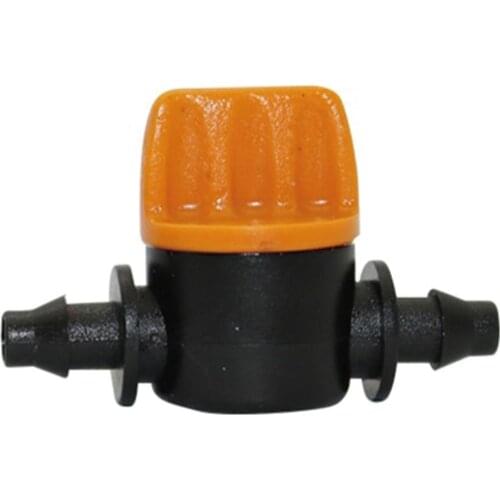 5PCS 4/7mm Miniature Valves Homebrew Garden Irrigation Switch Coupling Barbed Slotted Water Hose Valve Garden Water Connectors