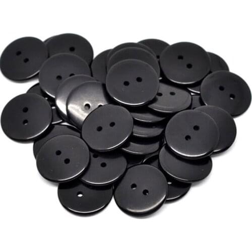LF 50Pcs Black 2-hole Resin Sewing Buttons For Cloth Flatback Cabochon Scrapbooking Crafts Knopf Bouton Decor Diy Accessories