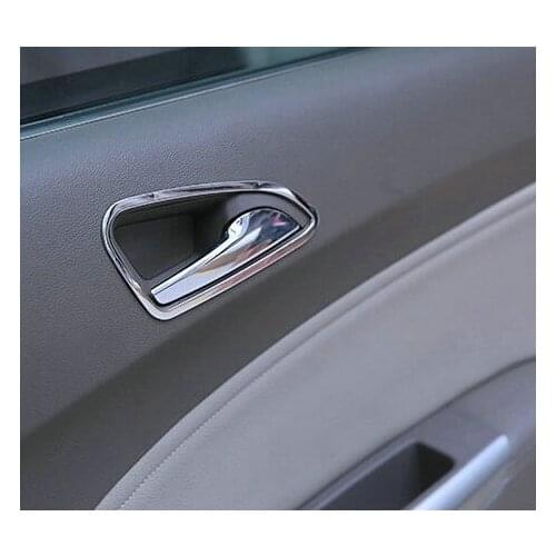 Car Accessories stainless steel 2PCS For Opel VAUXHALL ASTRA J Car interior back doors hand-clasping decoration ring