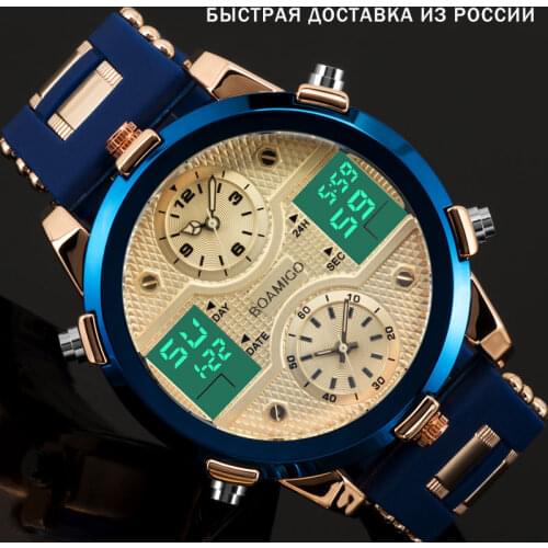 Mens Watches Top Brand Luxury Designer Men Sports Watches Mens Quartz LED Digital 3 Clock Man Male WristWatch Relogio Masculino