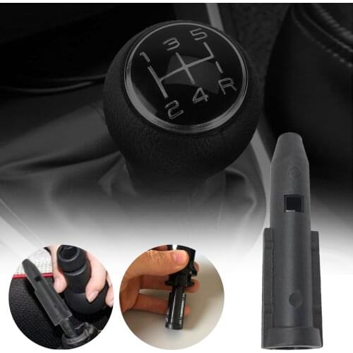 Black Gear Shift Lever Sleeve Adapter For Peugeot 106 206 207 301 306 307 308 2008 3008 508 / CITROEN C1 C2 C3 C4 C5 Dewtreeta