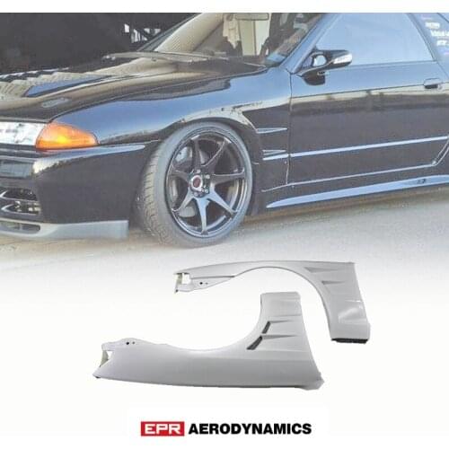 For Nissan R32 Skyline GTS BN Style FRP Fiber Unpainted Front Fender Mudguards +25mm Car accessories Exterior Body kits