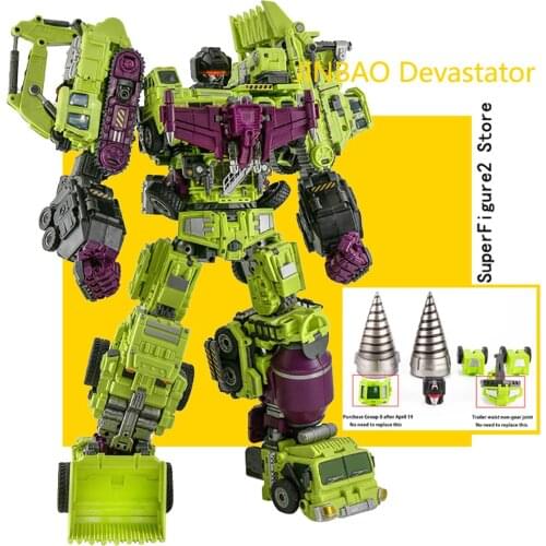 Transformation Action Figure Toy JINBAO 8008 GT Devastator IDW Oversize 6IN1 Movie Model Deformation Car Robot KO Scrapper