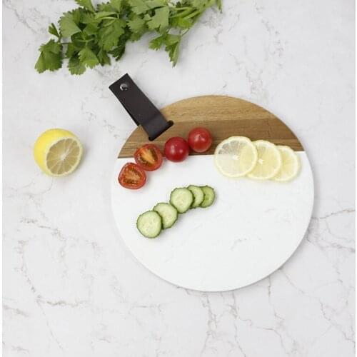 Creative Kitchen Cooking Cutting Board Marble Round Board for Table Serving Chopping Blocks Bread Cake Display Tray Plates