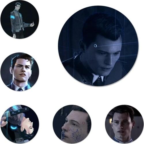 58mm Detroit Become Human RK800 Icons Pins Badge Decoration Brooches Metal Badges For Clothes Backpack Decoration